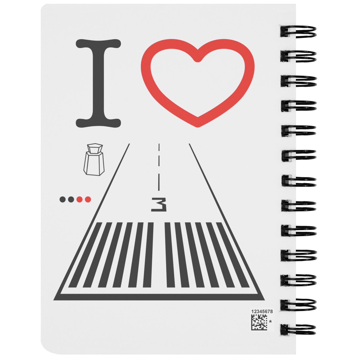 Santa Monica Airport Runway 21 / Runway 3 - spiral notebook