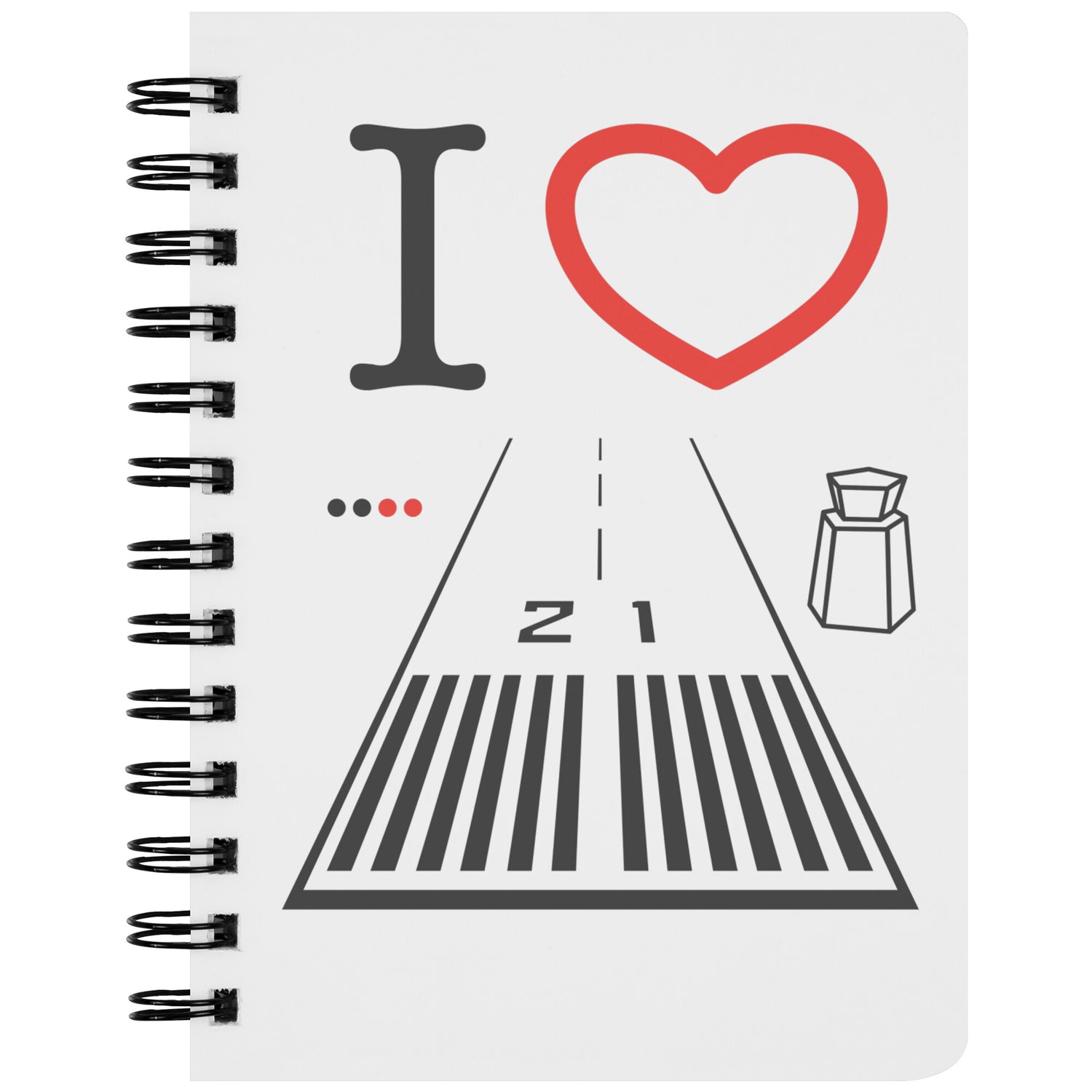 Santa Monica Airport Runway 21 / Runway 3 - spiral notebook