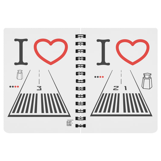 Santa Monica Airport Runway 21 / Runway 3 - spiral notebook