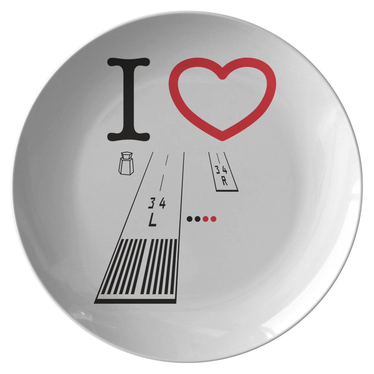 Van Nuys Airport Runways 34L - 34R - dinner plate