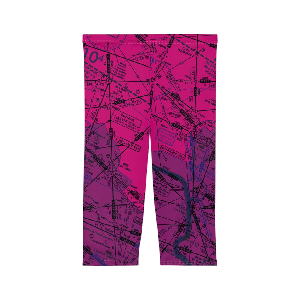 Enroute Low Altitude Chart capri leggings (ELUS3/pink)