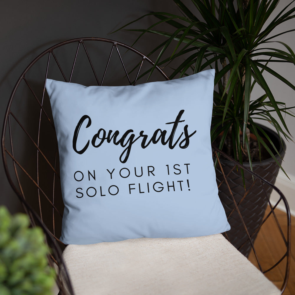 Congrats on your 1st Solo Flight - Basic Pillow