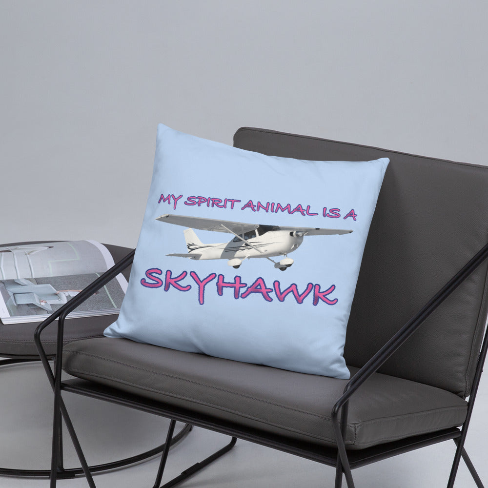 My Spirit Animal is a Skyhawk light blue basic pillow