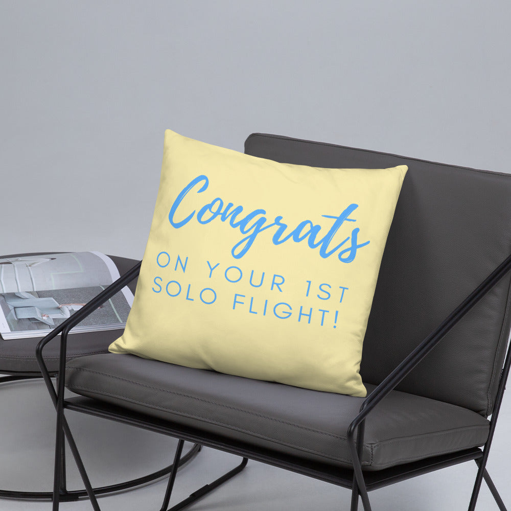Congrats on your 1st Solo Flight - Basic Pillow