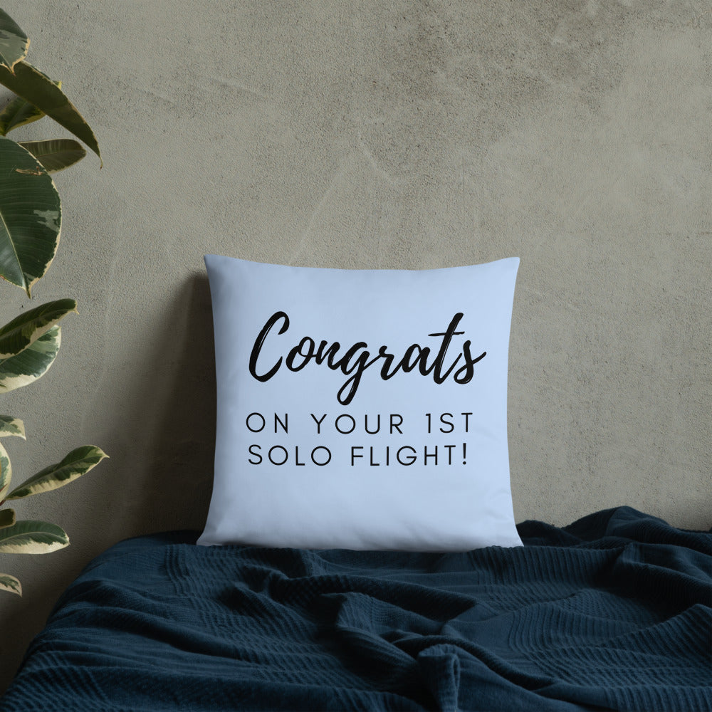 Congrats on your 1st Solo Flight - Basic Pillow