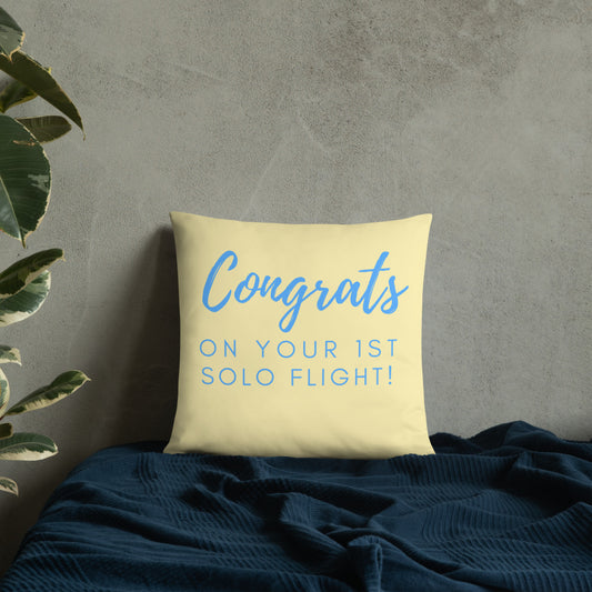 Congrats on your 1st Solo Flight - Basic Pillow