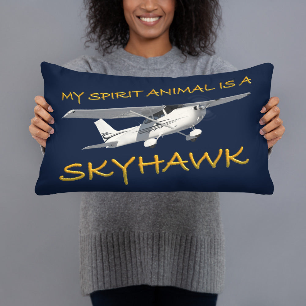 My Spirit Animal is a Skyhawk navy basic pillow