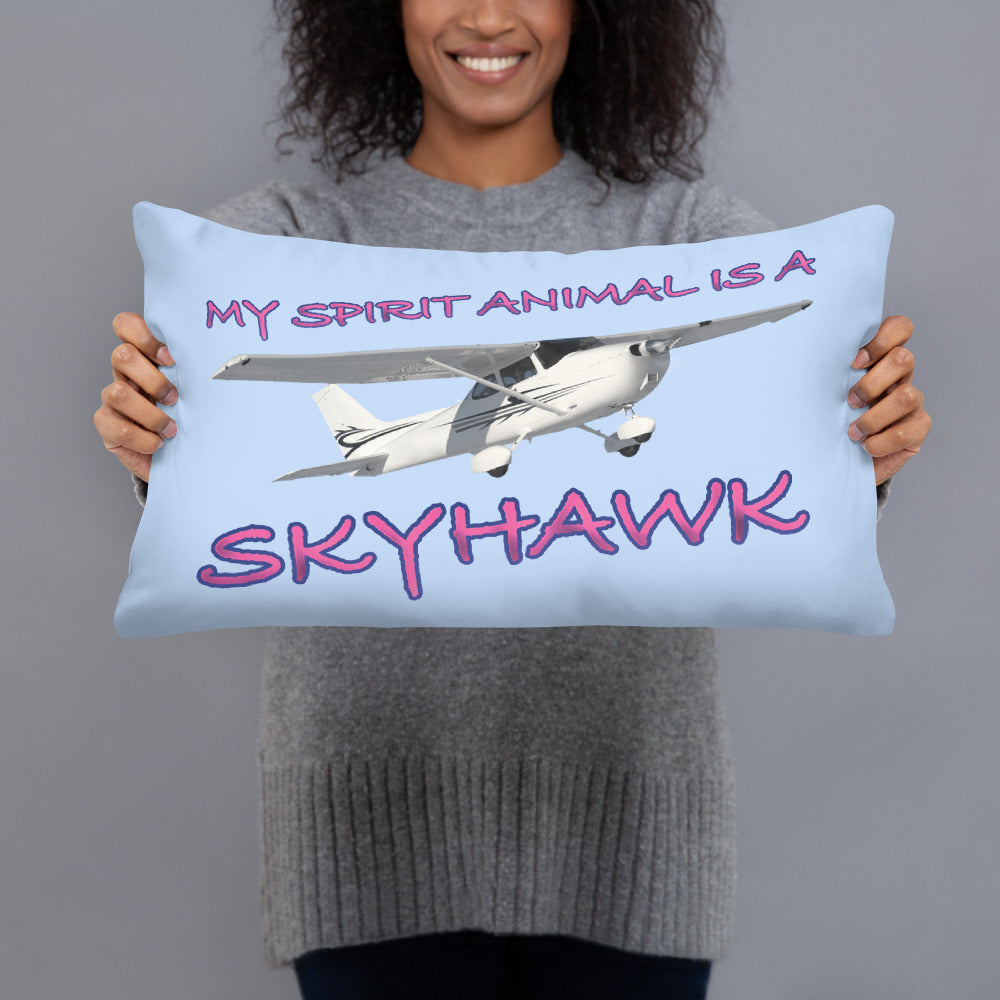 My Spirit Animal is a Skyhawk light blue basic pillow
