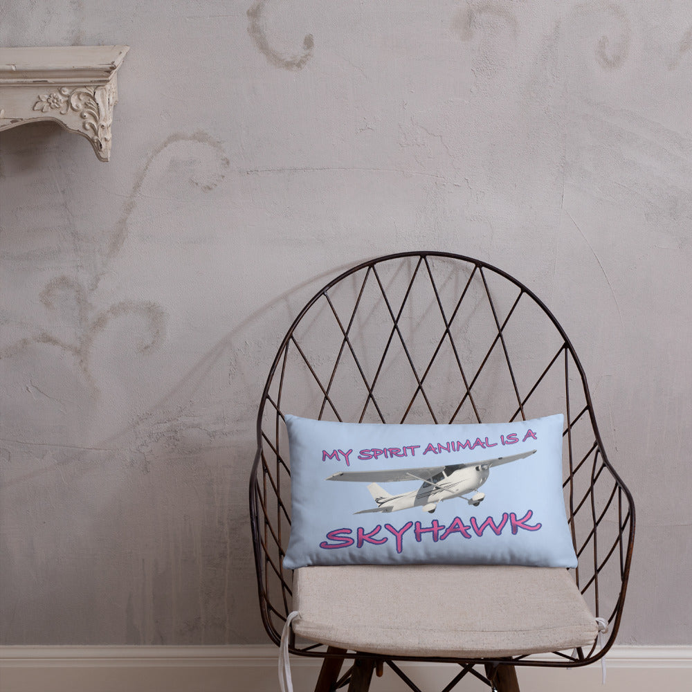 My Spirit Animal is a Skyhawk light blue basic pillow