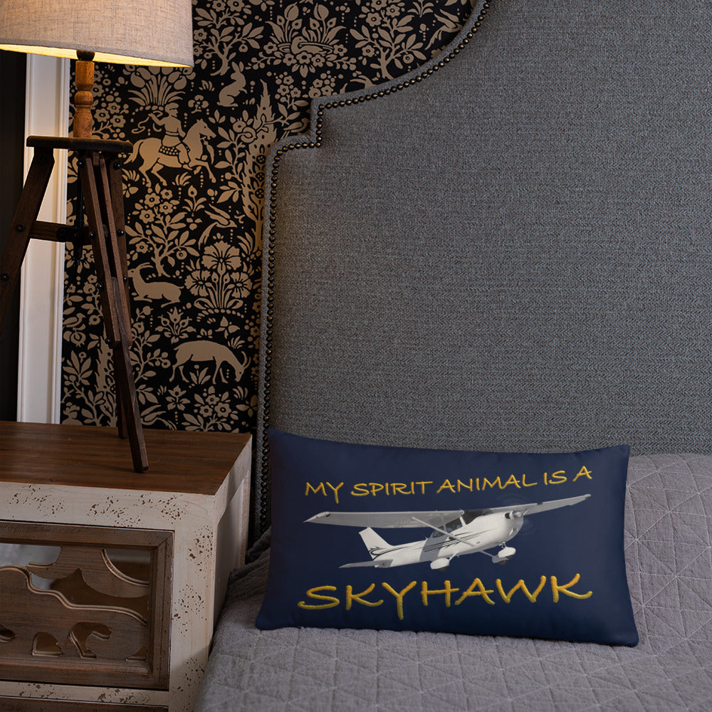 My Spirit Animal is a Skyhawk navy basic pillow