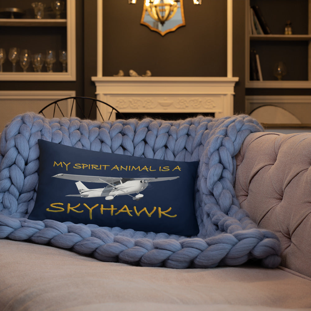 My Spirit Animal is a Skyhawk navy basic pillow