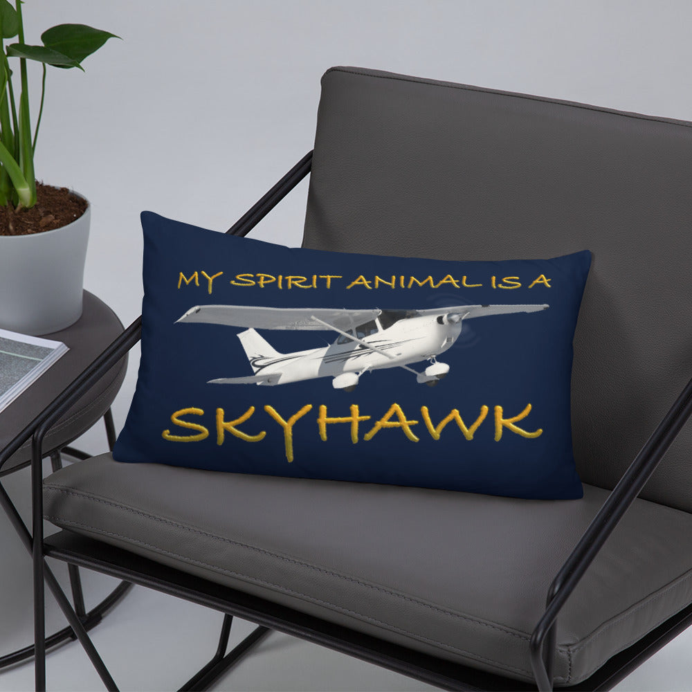 My Spirit Animal is a Skyhawk navy basic pillow