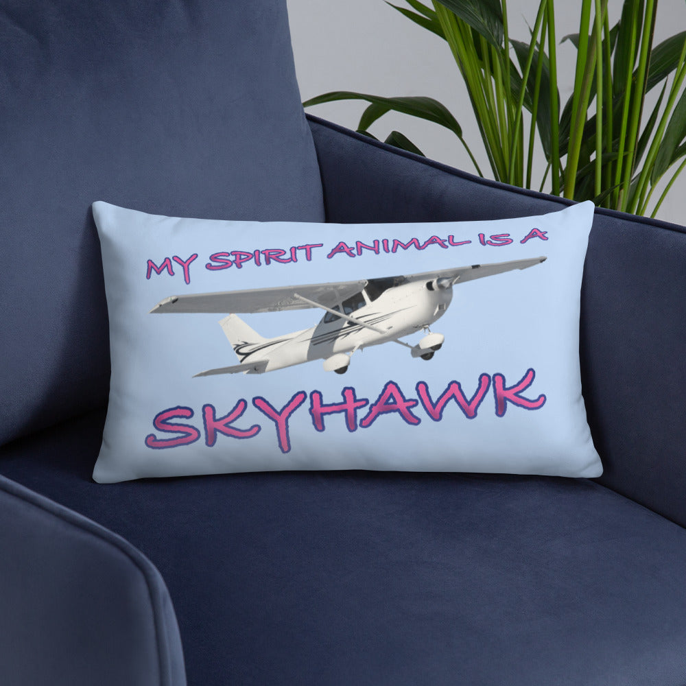 My Spirit Animal is a Skyhawk light blue basic pillow