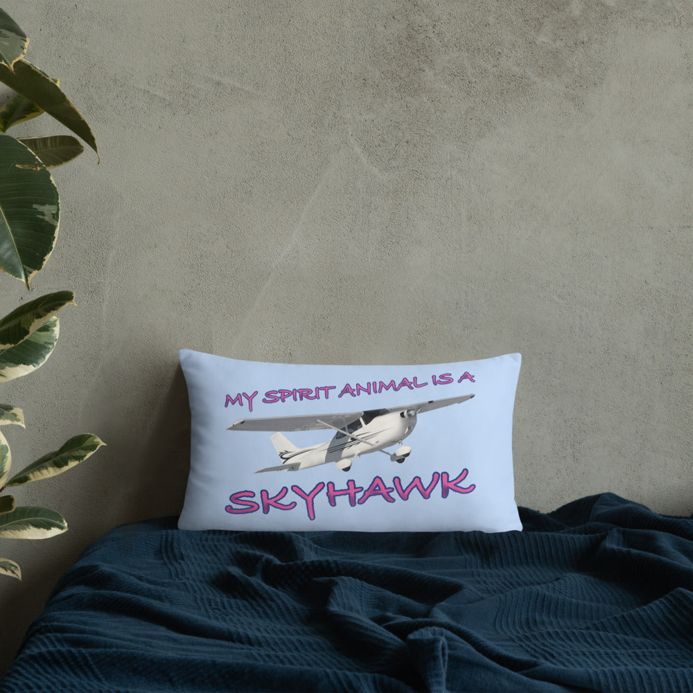My Spirit Animal is a Skyhawk light blue basic pillow