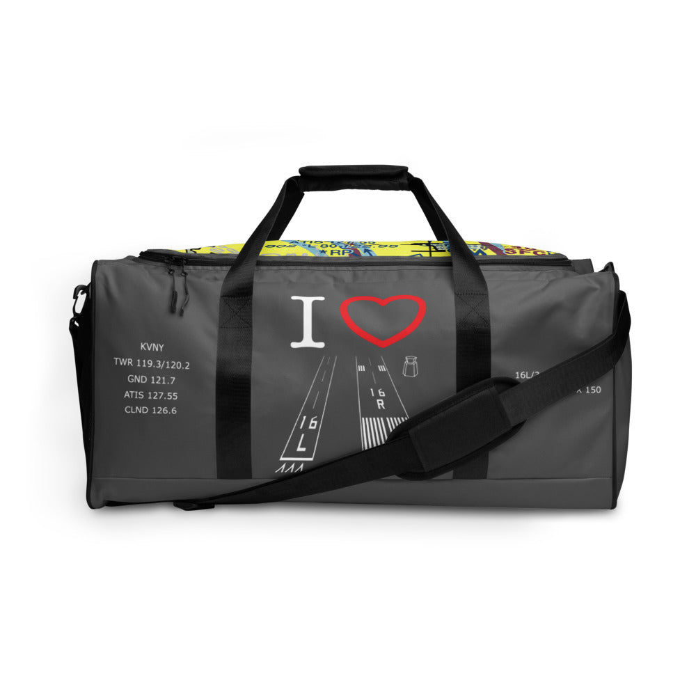 Van Nuys Airport Runways 16L - 16R / 34L - 34R - duffle bag