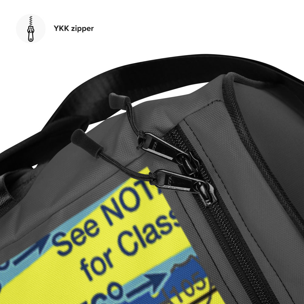Hawthorne Airport Runway 25 / Runway 7 grey duffle bag