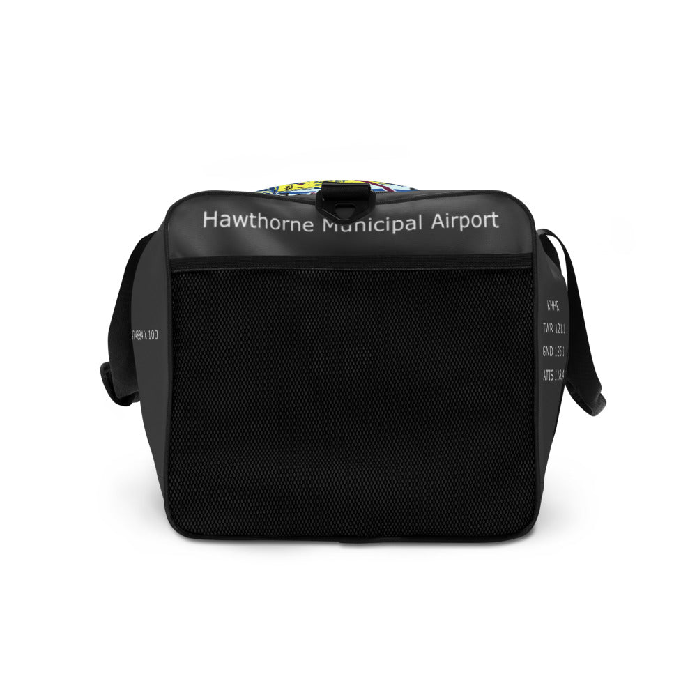 Hawthorne Airport Runway 25 / Runway 7 grey duffle bag