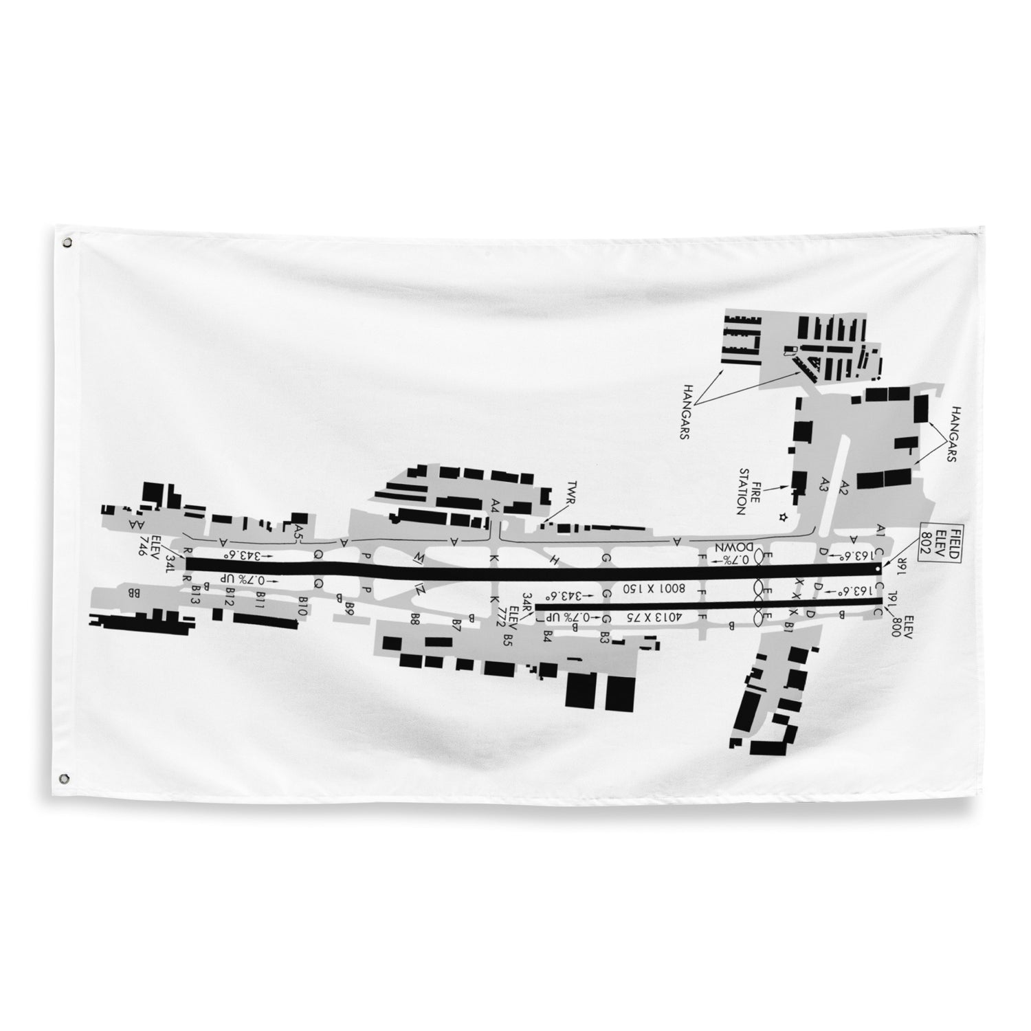 Van Nuys Airport taxi diagram - flag