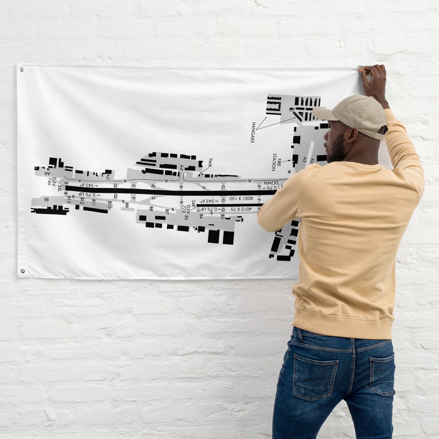 Van Nuys Airport taxi diagram - flag