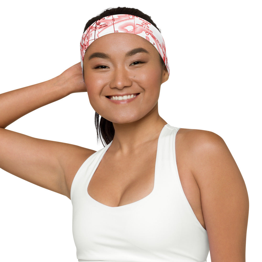 Enroute Low Altitude Chart - red and white headband