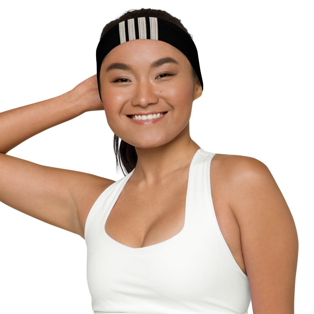 Silver Captain Epaulette headband (black)