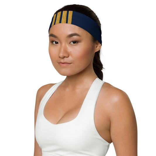Gold Captain Epaulette headband (navy)
