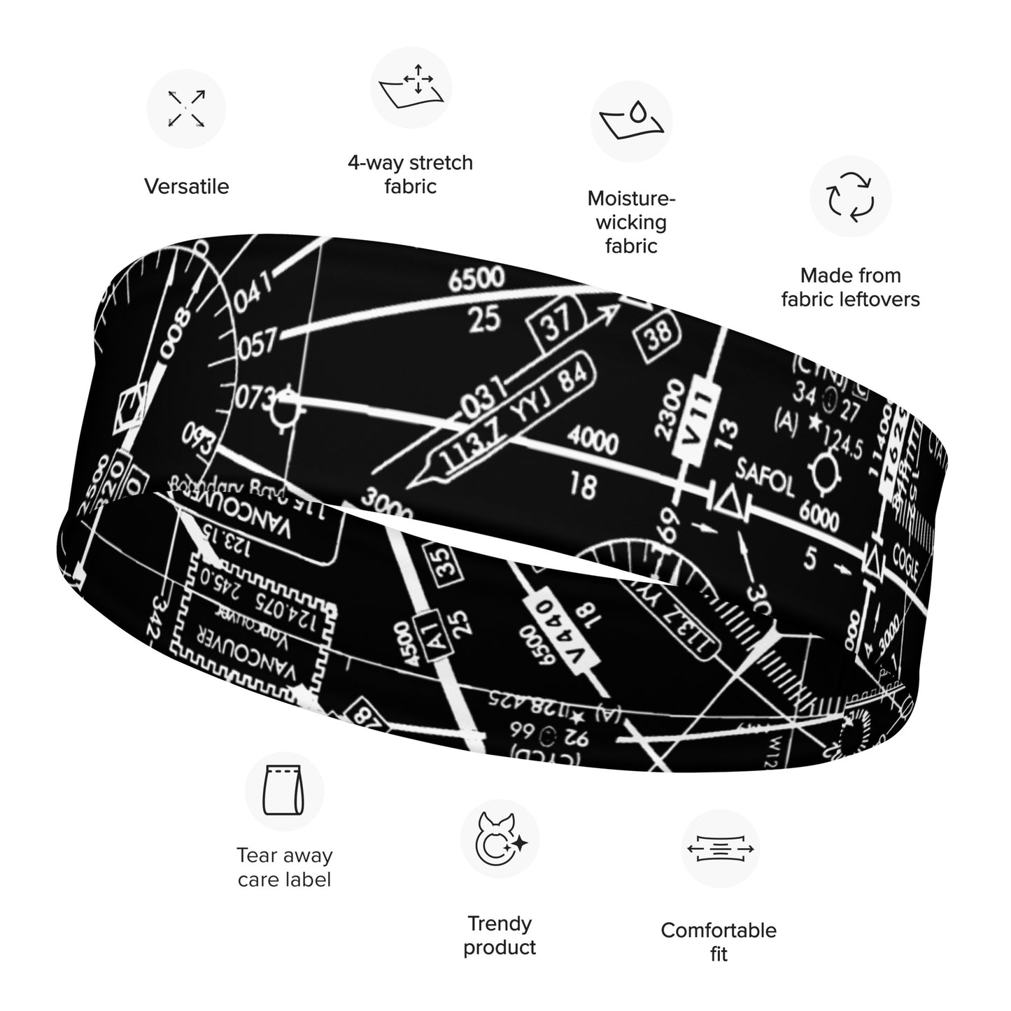 Enroute Low Altitude Chart - black headband