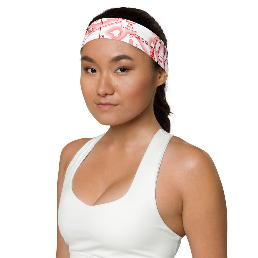 Enroute Low Altitude Chart - red and white headband