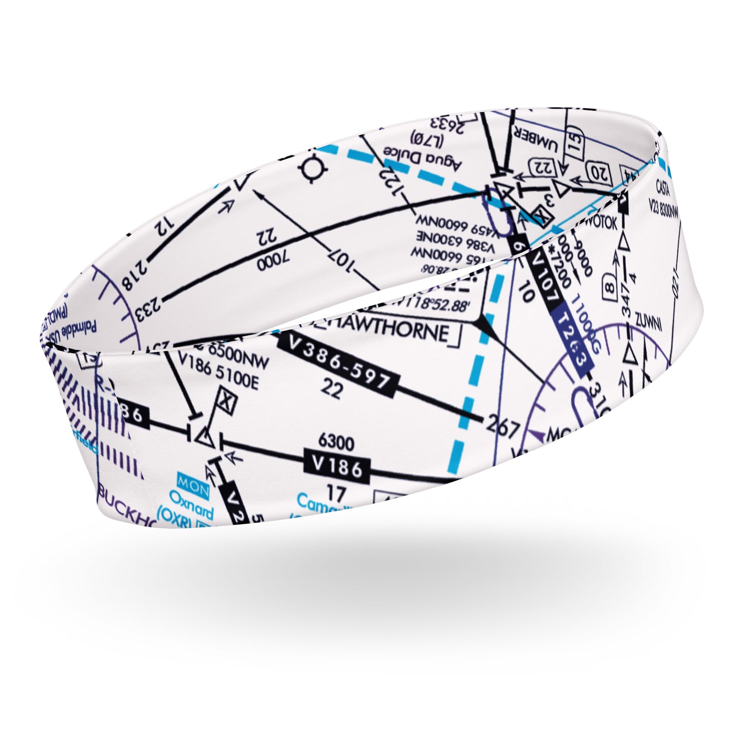 Enroute Low Altitude Chart headband (ELUS3/white)