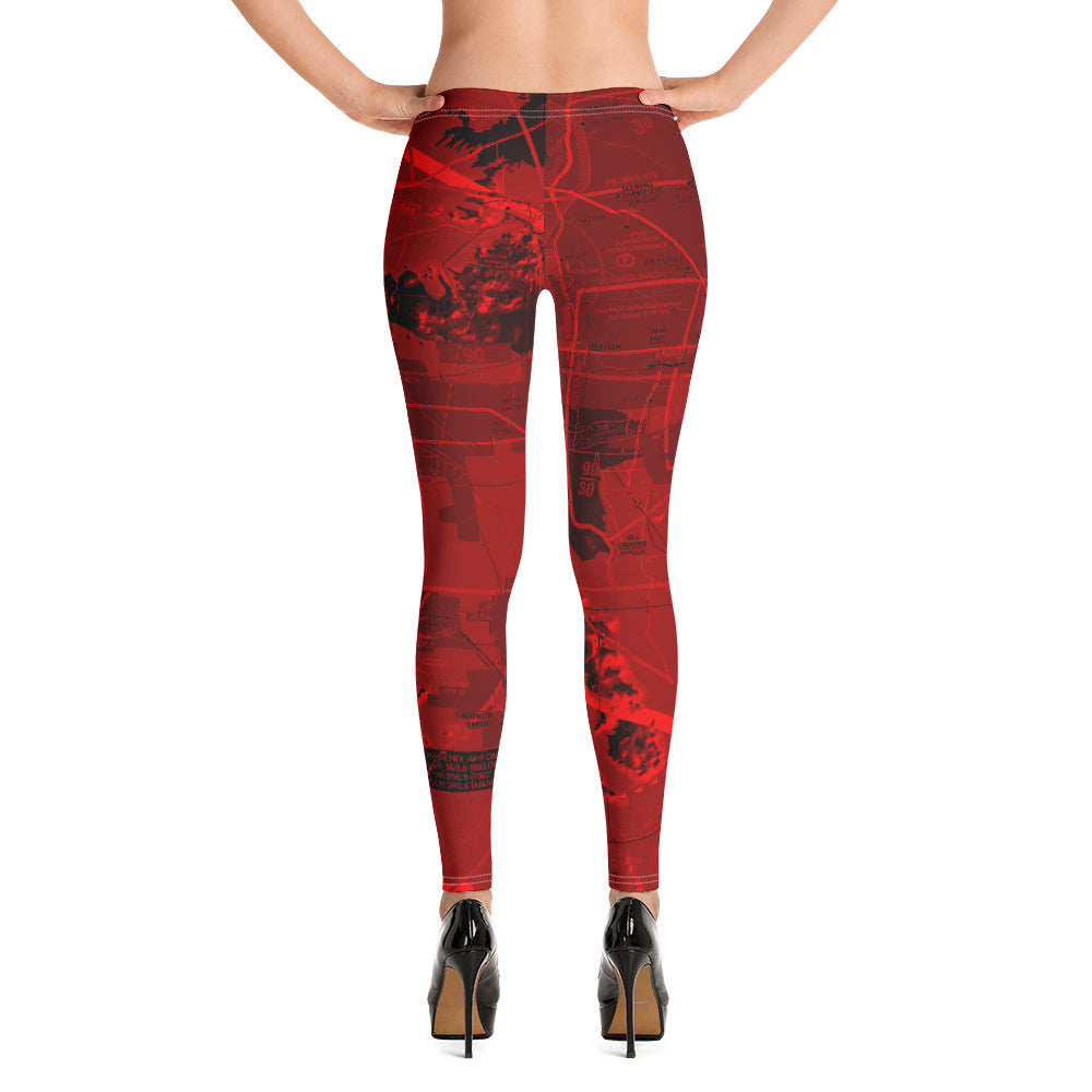 Phoenix TAC Chart Leggings - red