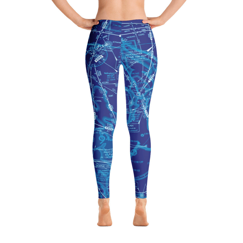 Enroute Low Altitude (ELUS1) Chart leggings (blue)
