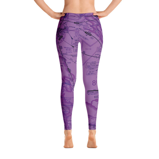 Enroute Low Altitude (ELUS1) Chart leggings (purple)