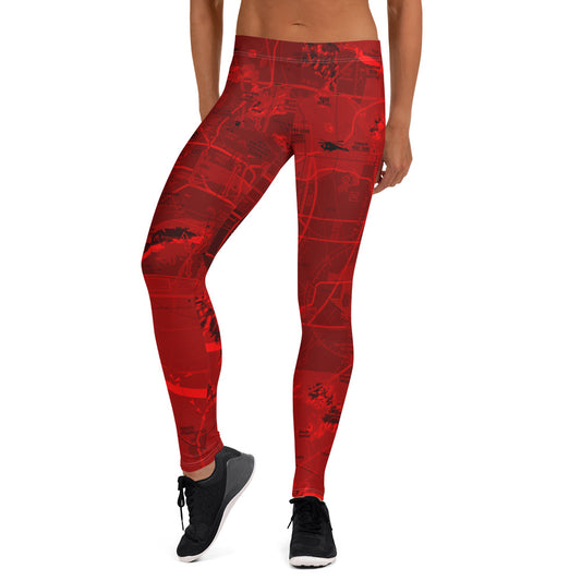 Phoenix TAC Chart Leggings - red