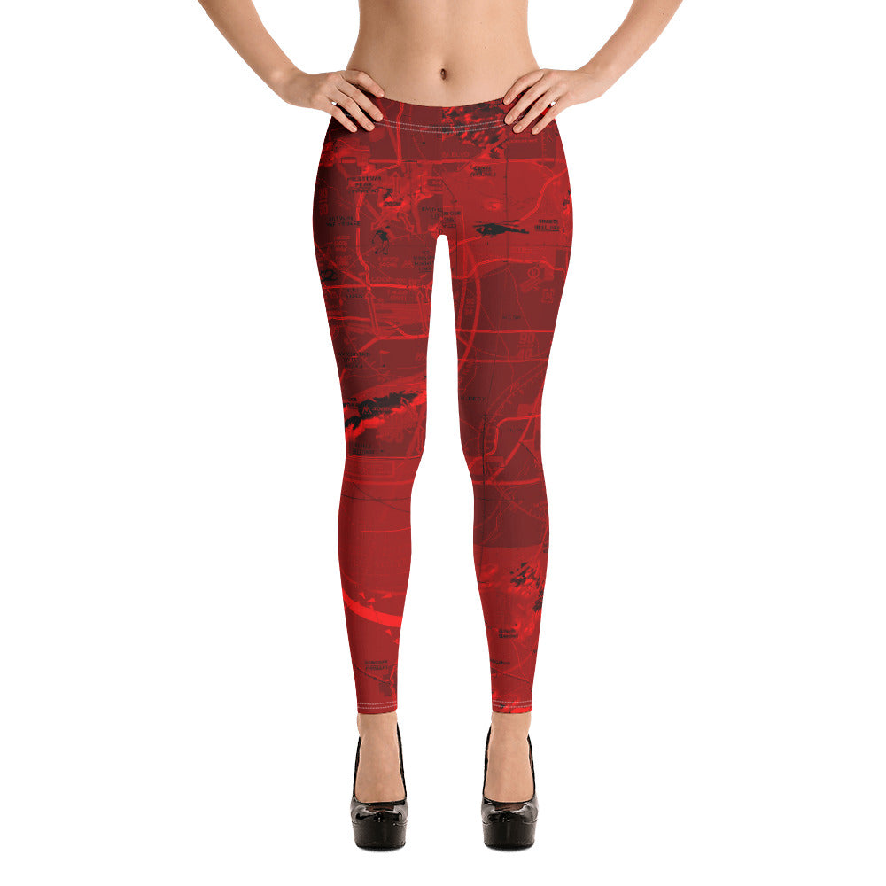 Phoenix TAC Chart Leggings - red