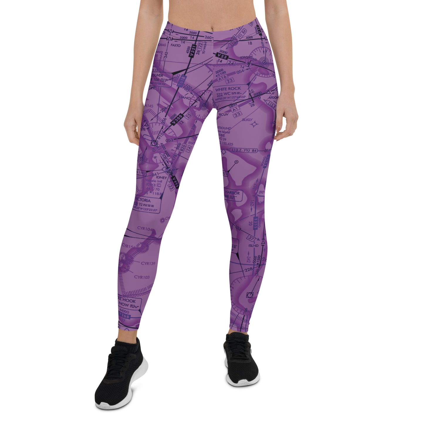 Enroute Low Altitude (ELUS1) Chart leggings (purple)