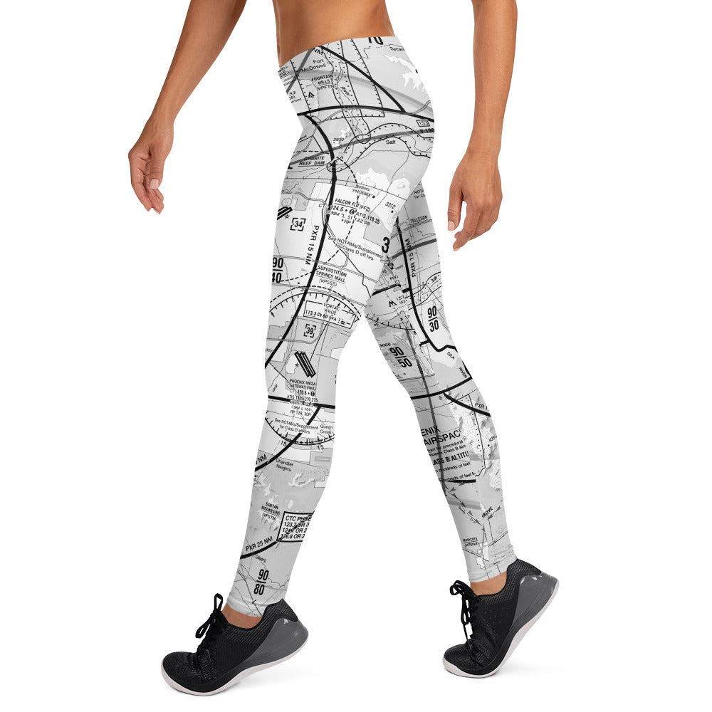 Phoenix TAC Chart Leggings - black and white