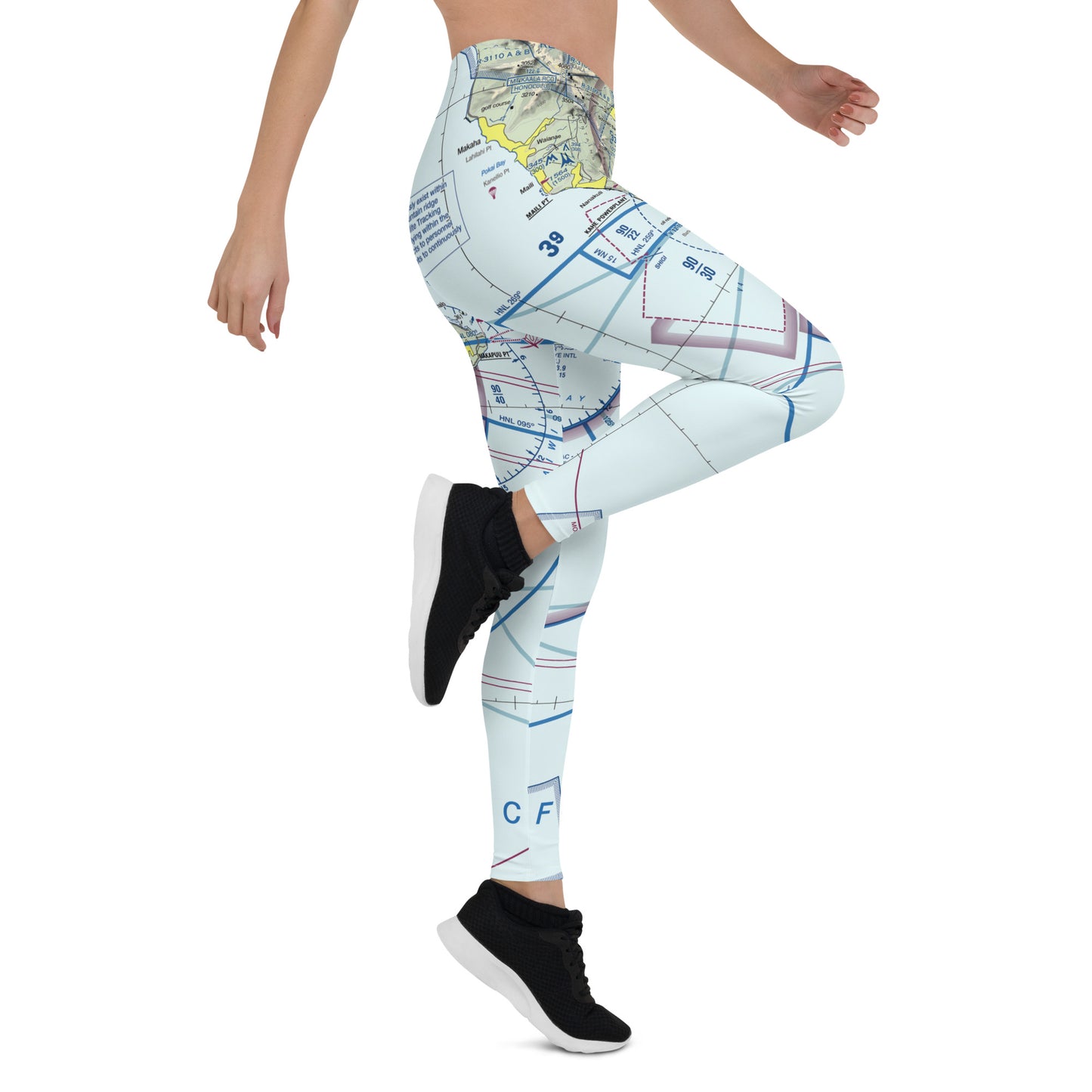 Honolulu Airport Sectional Chart Leggings