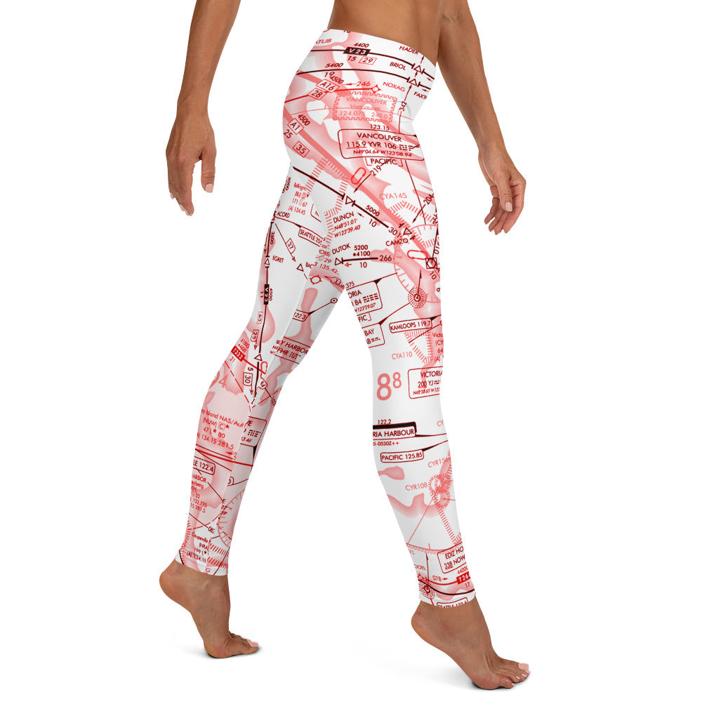 Enroute Low Altitude (ELUS1) Chart Leggings - red