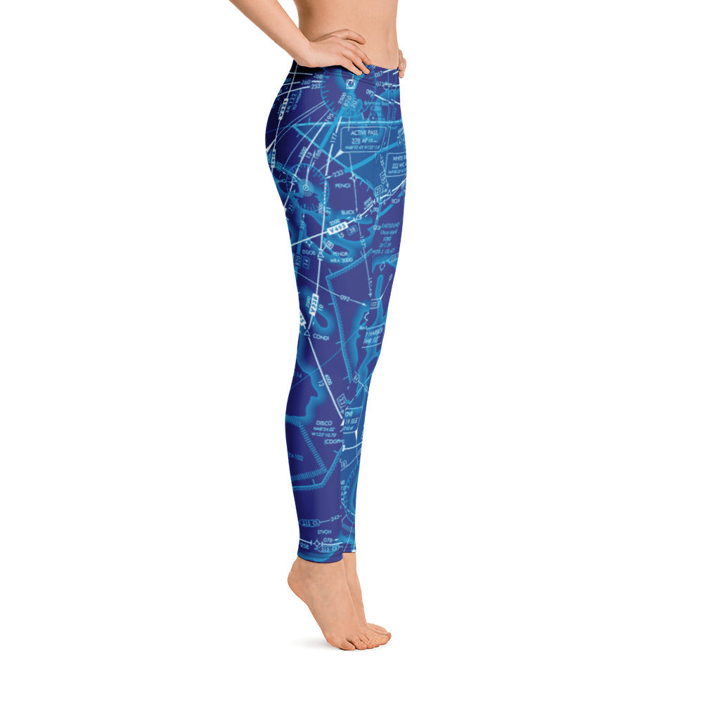 Enroute Low Altitude (ELUS1) Chart leggings (blue)