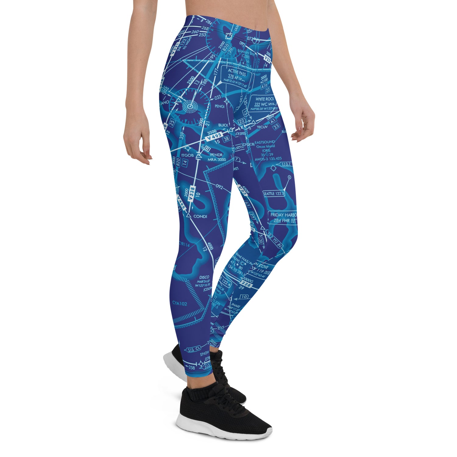 Enroute Low Altitude (ELUS1) Chart leggings (blue)