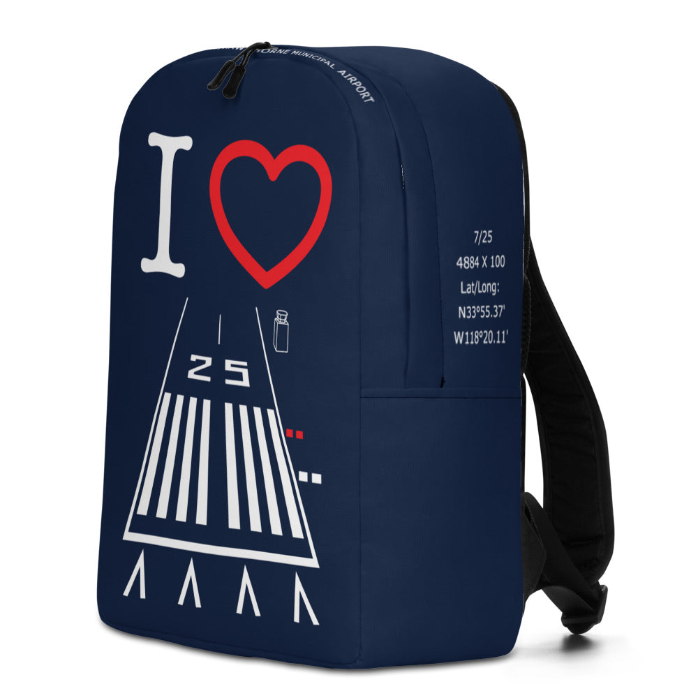 Hawthorne Airport Runway 25 - navy minimalist backpack