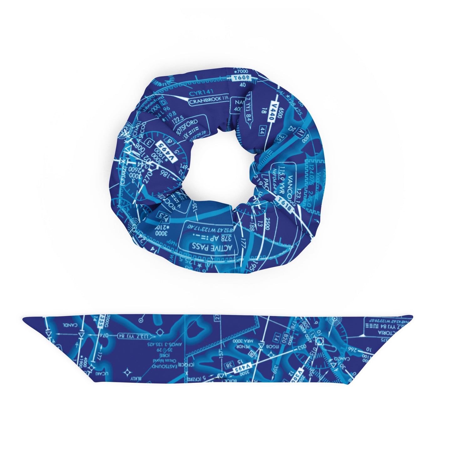 Enroute Low Altitude Chart - blue scrunchie