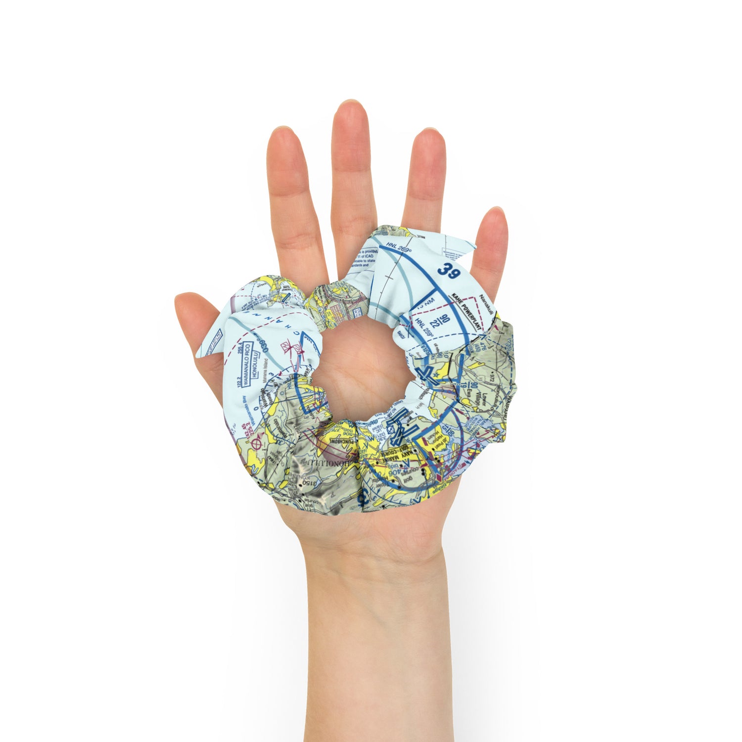 Honolulu Sectional Chart scrunchie