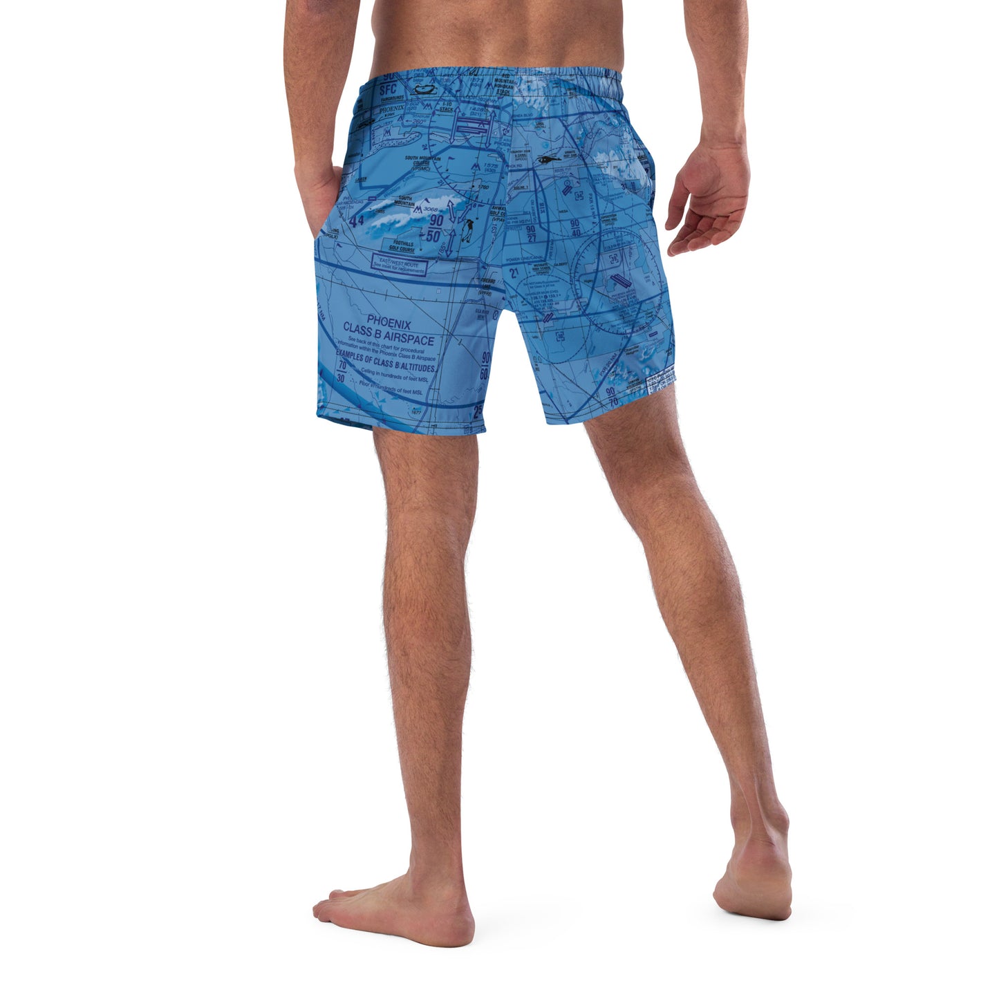Phoenix TAC Chart men's swim trunks (blue)