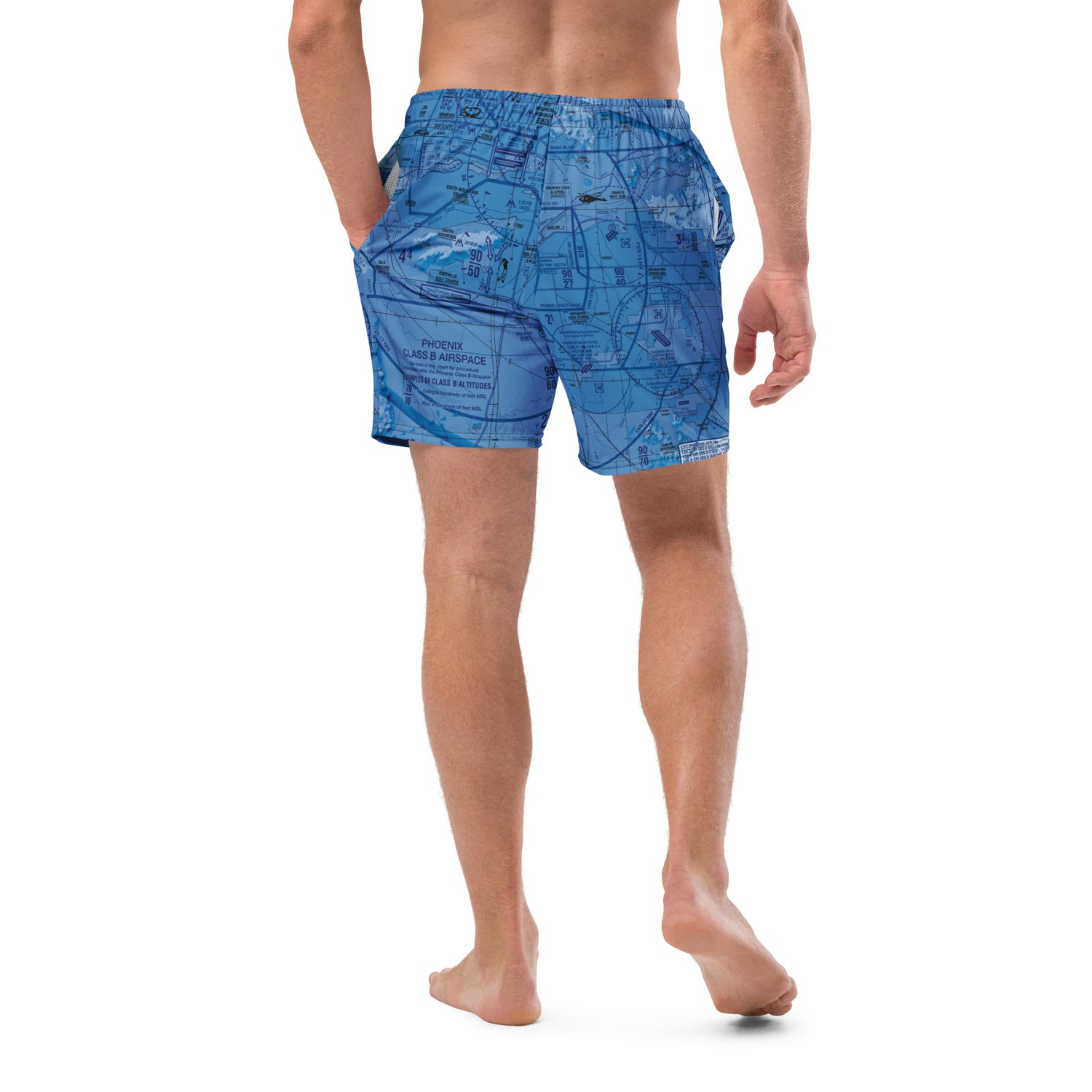 Phoenix TAC Chart men's swim trunks (blue)