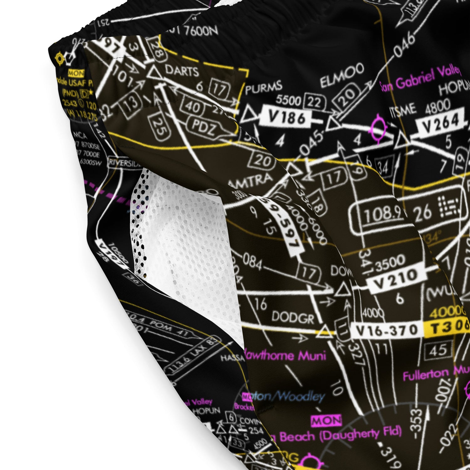 Aeronautical Chart - men's swim trunks (invert 2)