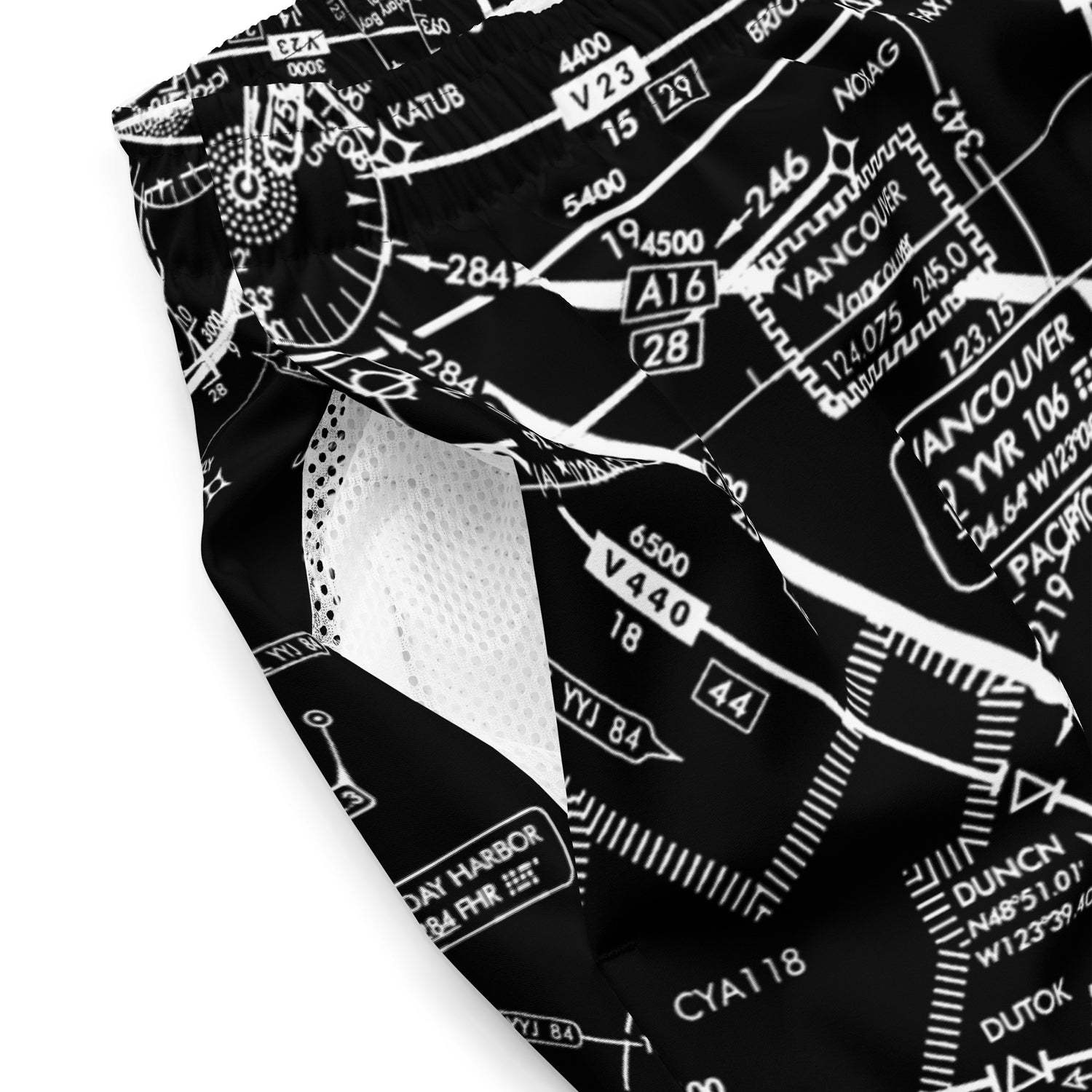 Enroute Low Altitude (ELUS1) Chart - men's swim trunks (black)