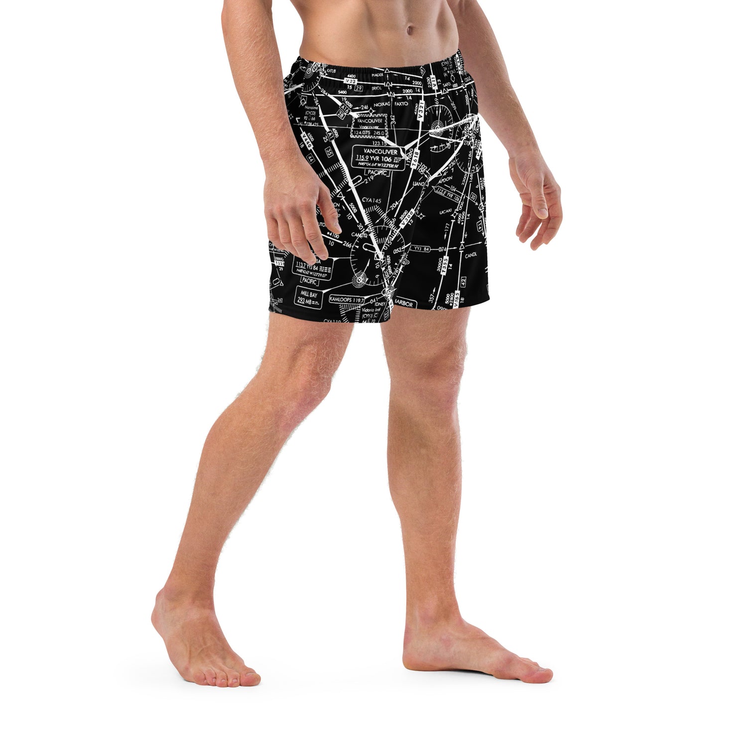 Enroute Low Altitude (ELUS1) Chart - men's swim trunks (black)