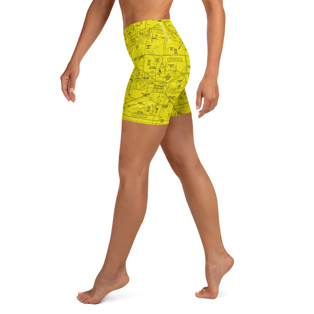 Phoenix TAC Chart yoga shorts (yellow)