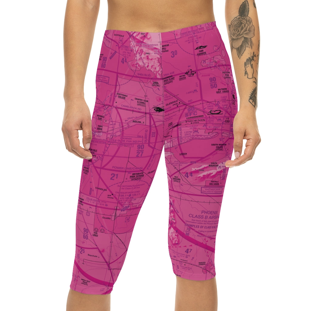 Phoenix TAC Chart capri leggings (pink)